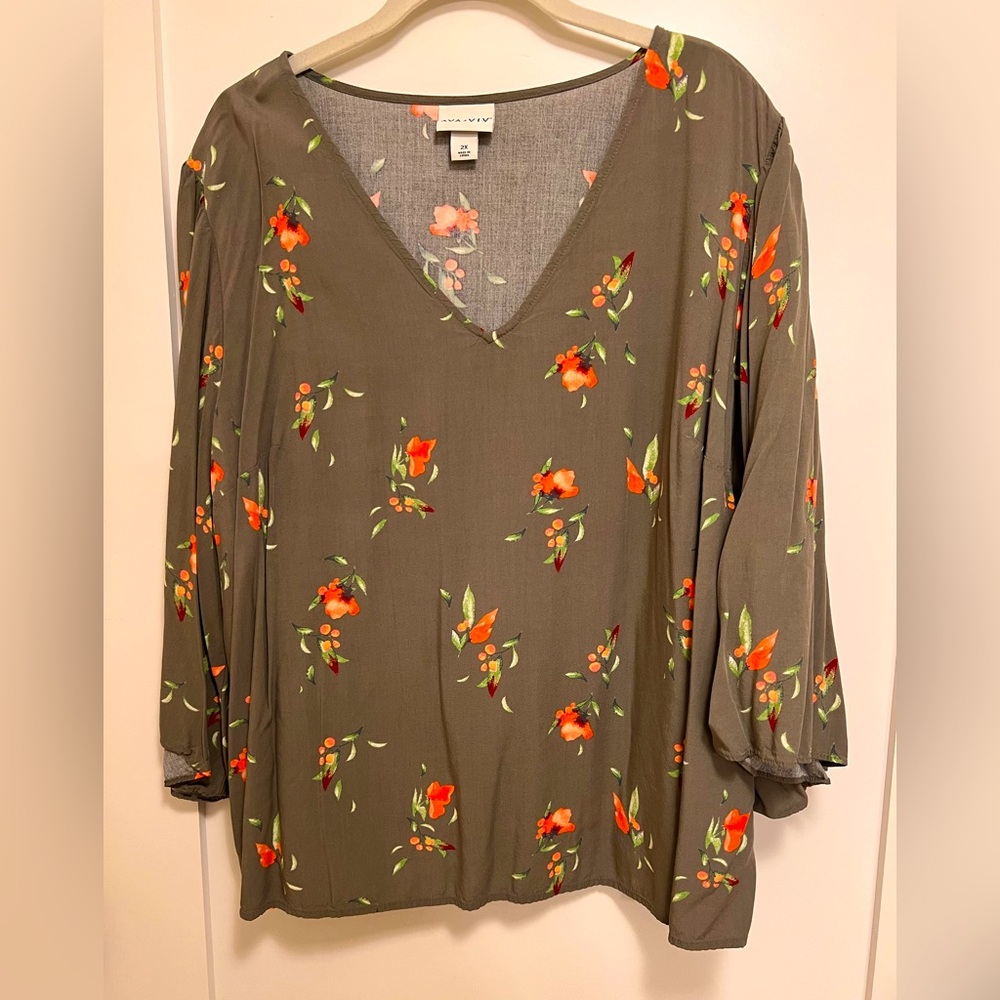 Ava & Viv Floral Blouse